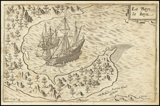 Map of Albay in Southern Luzon province of The Philippines - 1604