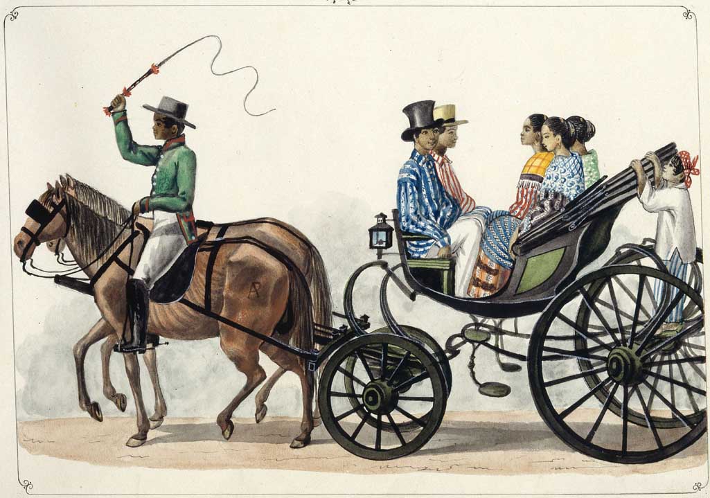 Carruaje de alquiler (1847) - Philippines vintage illustration