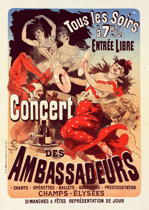 Concert Des Ambassadeurs - Jules Cheret (Giclée Art Print)