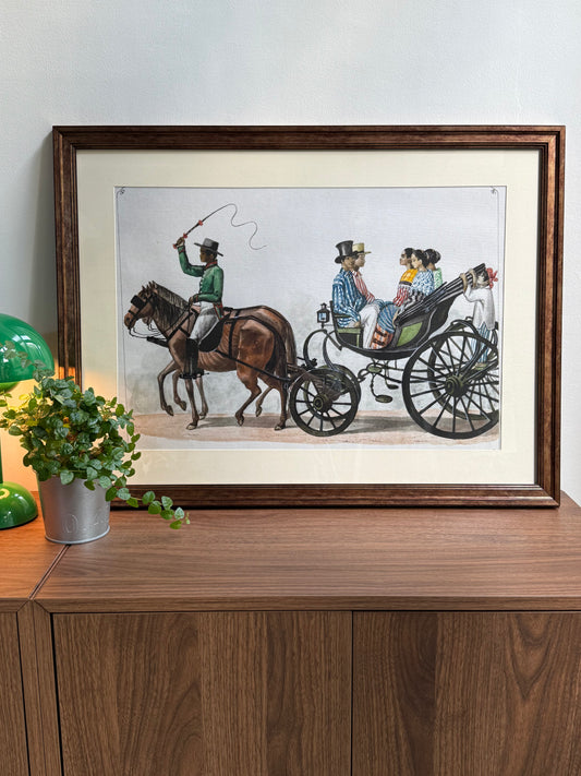 Carruaje de alquiler (1847) - Philippines vintage illustration