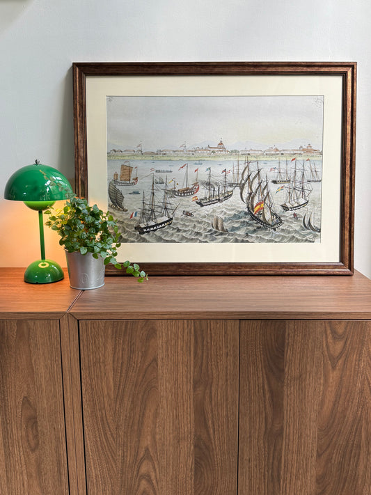 Vista de Manila desde la bahía (1847) - Philippines vintage illustration