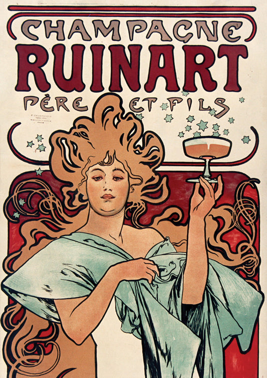 Champagne Ruinart Pere Et Fils - Mucha (Giclée Art Print)