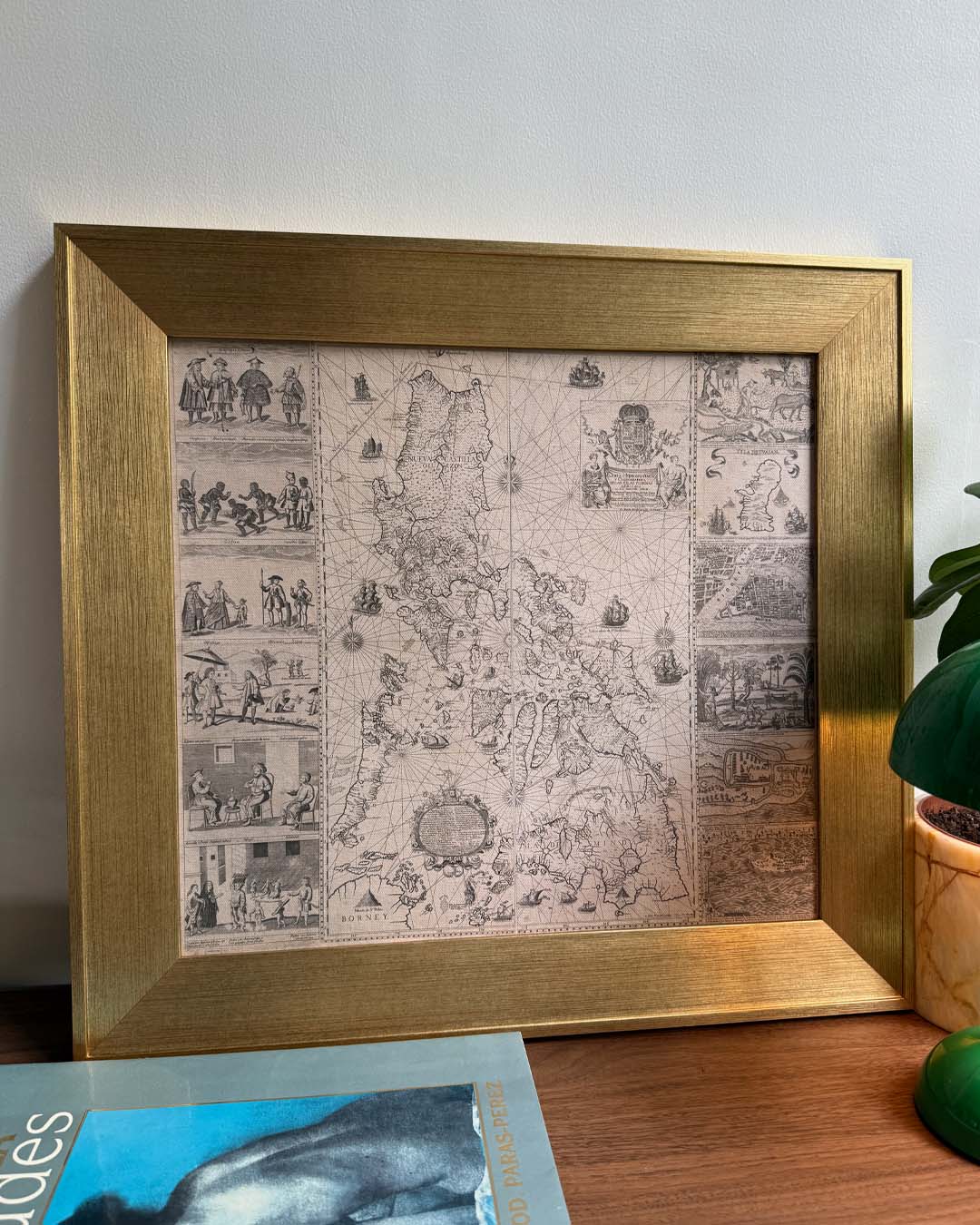 Vintage Map of The Philippines Island