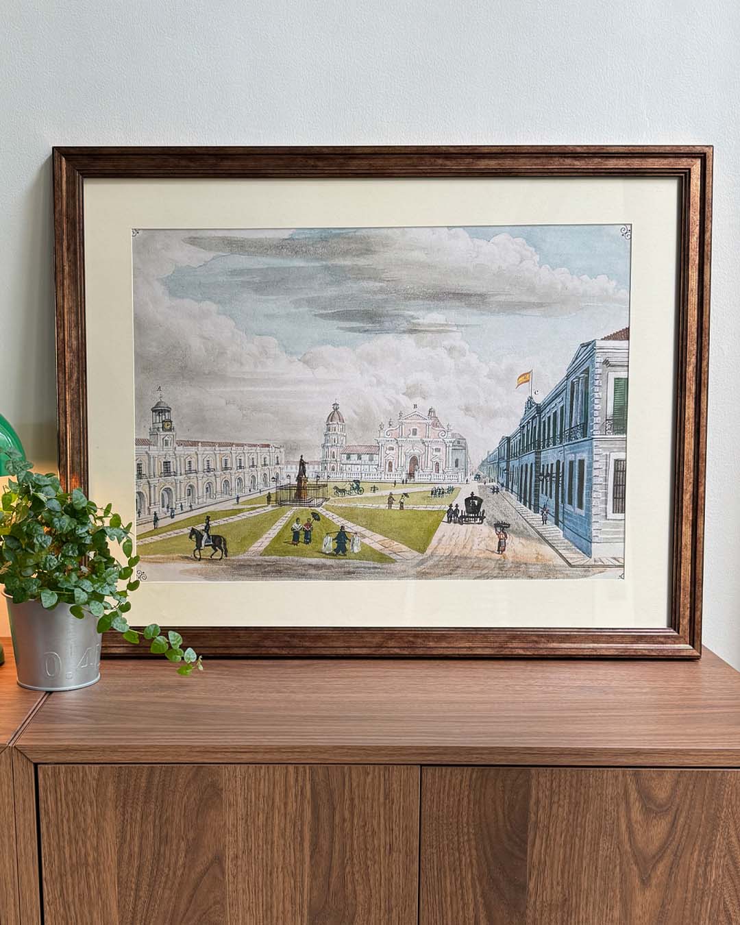 Plaza Mayor de Manila (1847) - Philippines vintage illustration