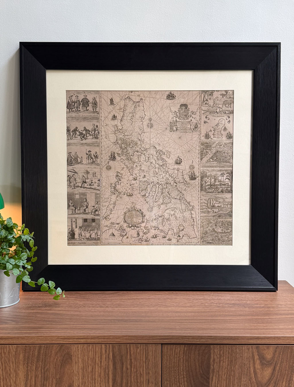 Vintage Map of The Philippines Island