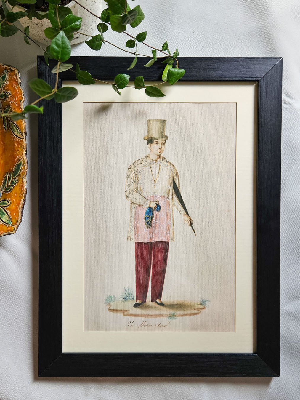 A Mestizo Chino (1841) - Philippines vintage illustration