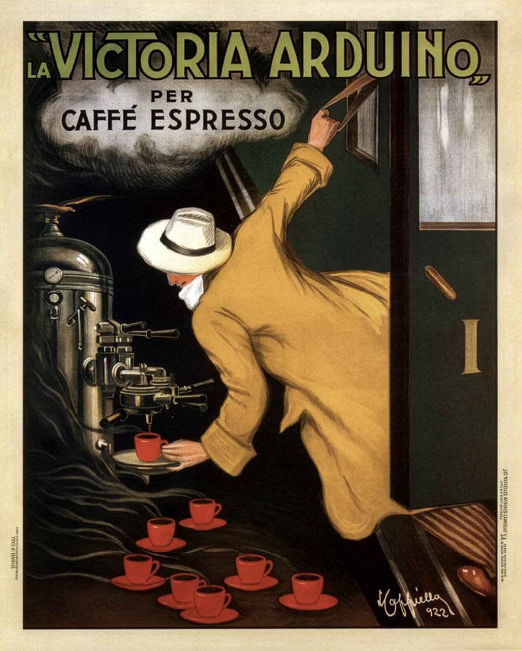 Woman pouring coffee (Victoria Arduino), 1922 by Leonetto Cappiello