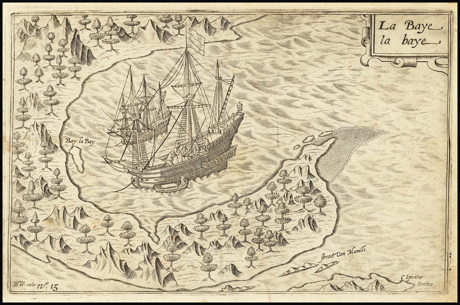 Map of Albay in Southern Luzon province of The Philippines - 1604