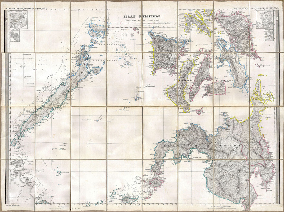 Map of the Southern Philippines, 1852 by Francisco Coello