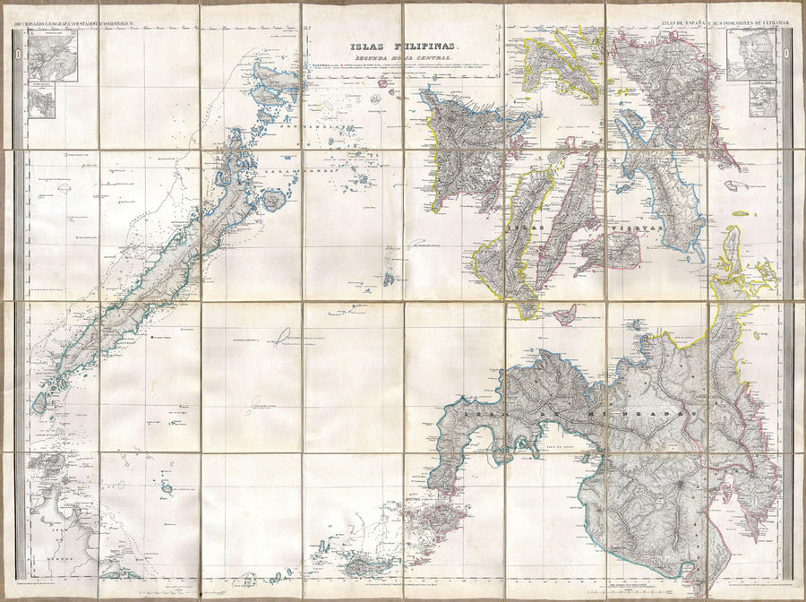 Map of the Southern Philippines, 1852 by Francisco Coello