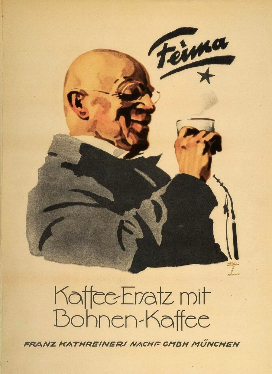 Feima Kaffee-Ersatz mit Bohnenkaffee, 1915 by Ludwig Hohlwein