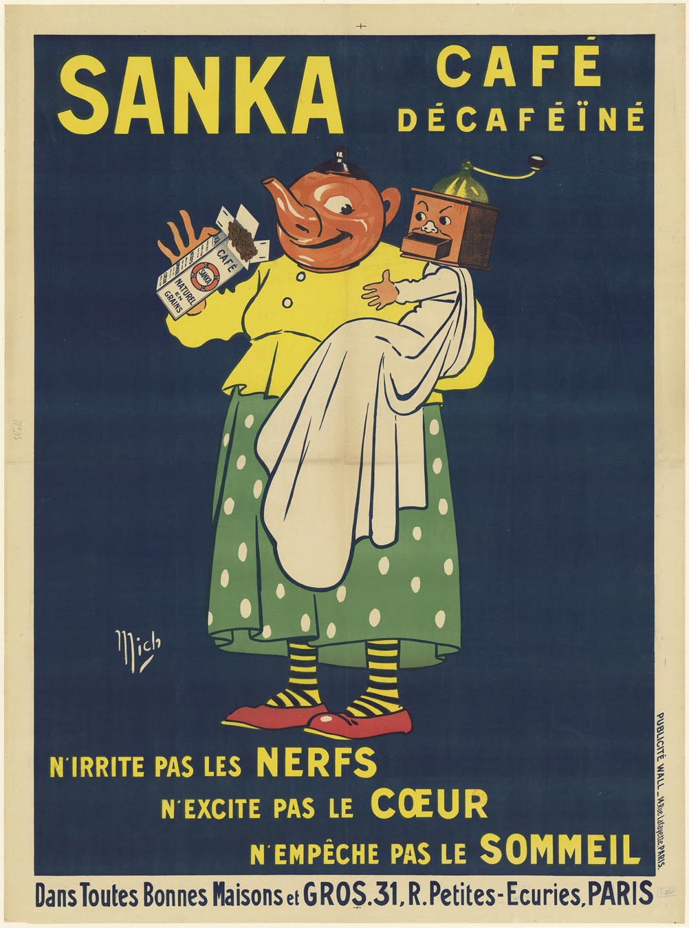 Sanka, café décaféiné, 1910 by Jean d’Ylen