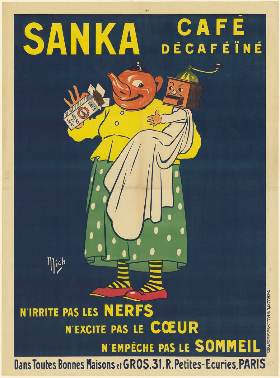 Sanka, café décaféiné, 1910 by Jean d’Ylen