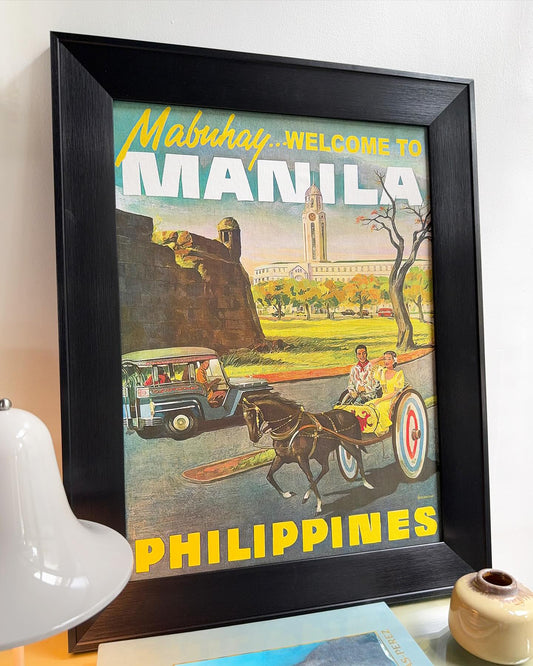 Mabuhay Welcome to Manila - Philippines vintage poster