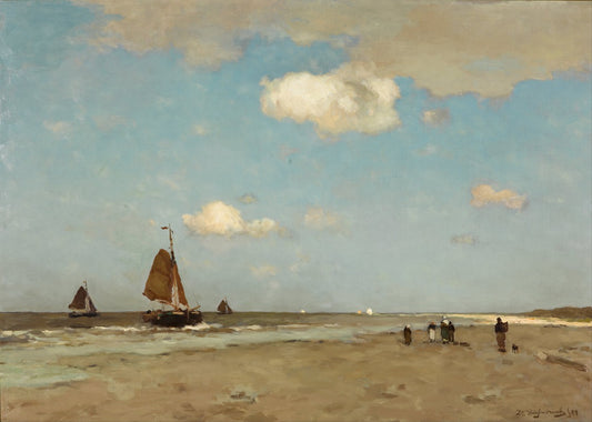 Beach Scene (1886) - Jan Hendrik Weiss