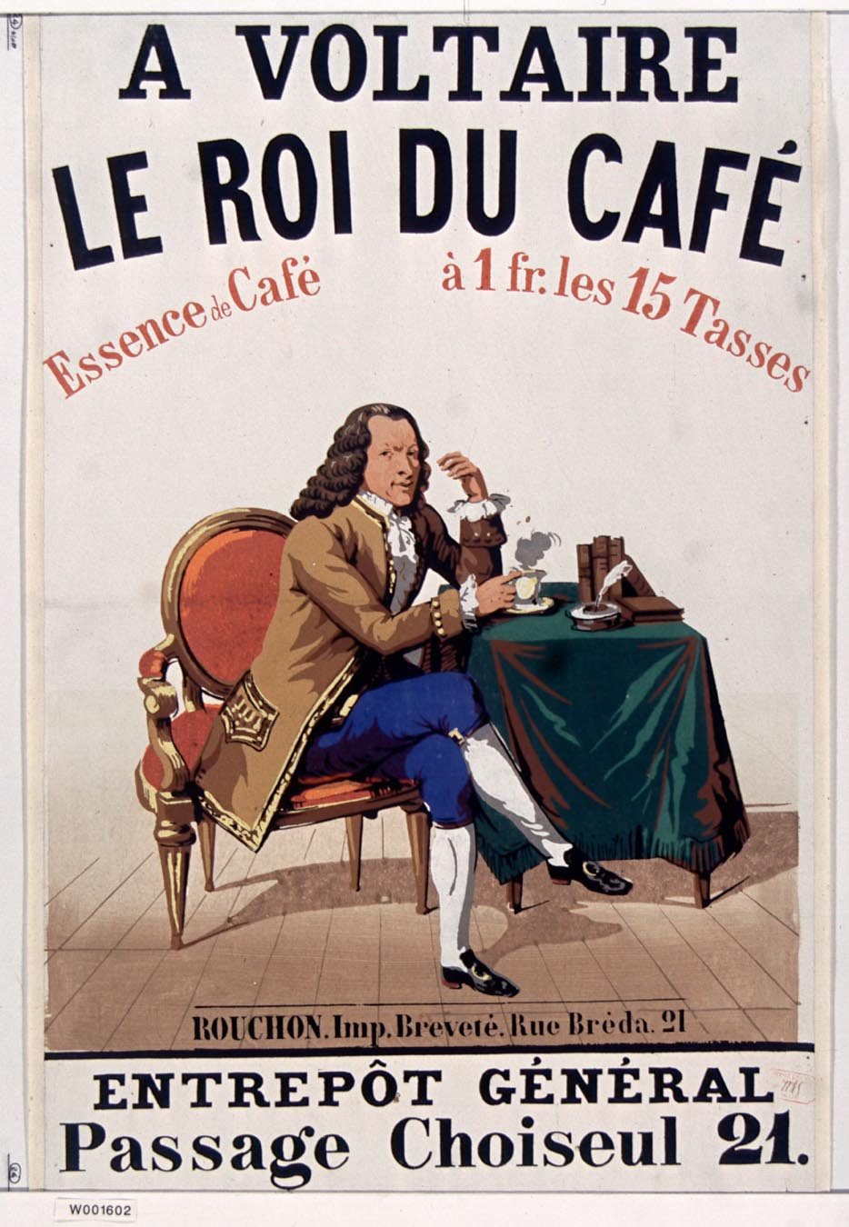À Voltaire, le roi du café (1857)