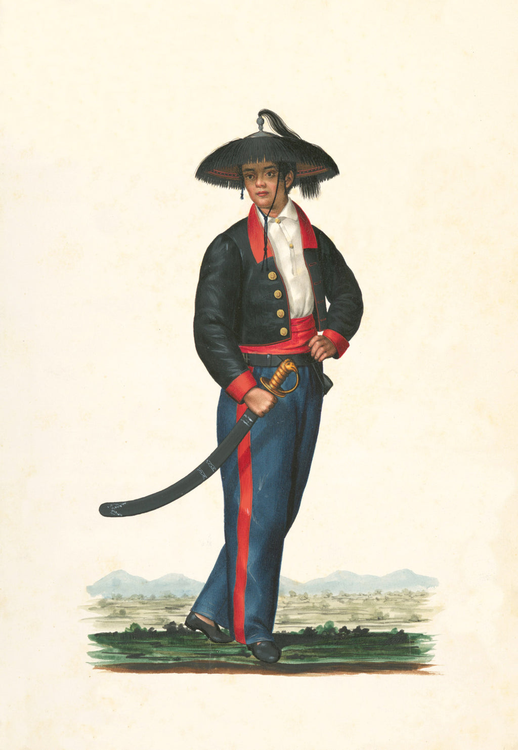 A guardia de vino, 1841 by Justiniano Asunción
