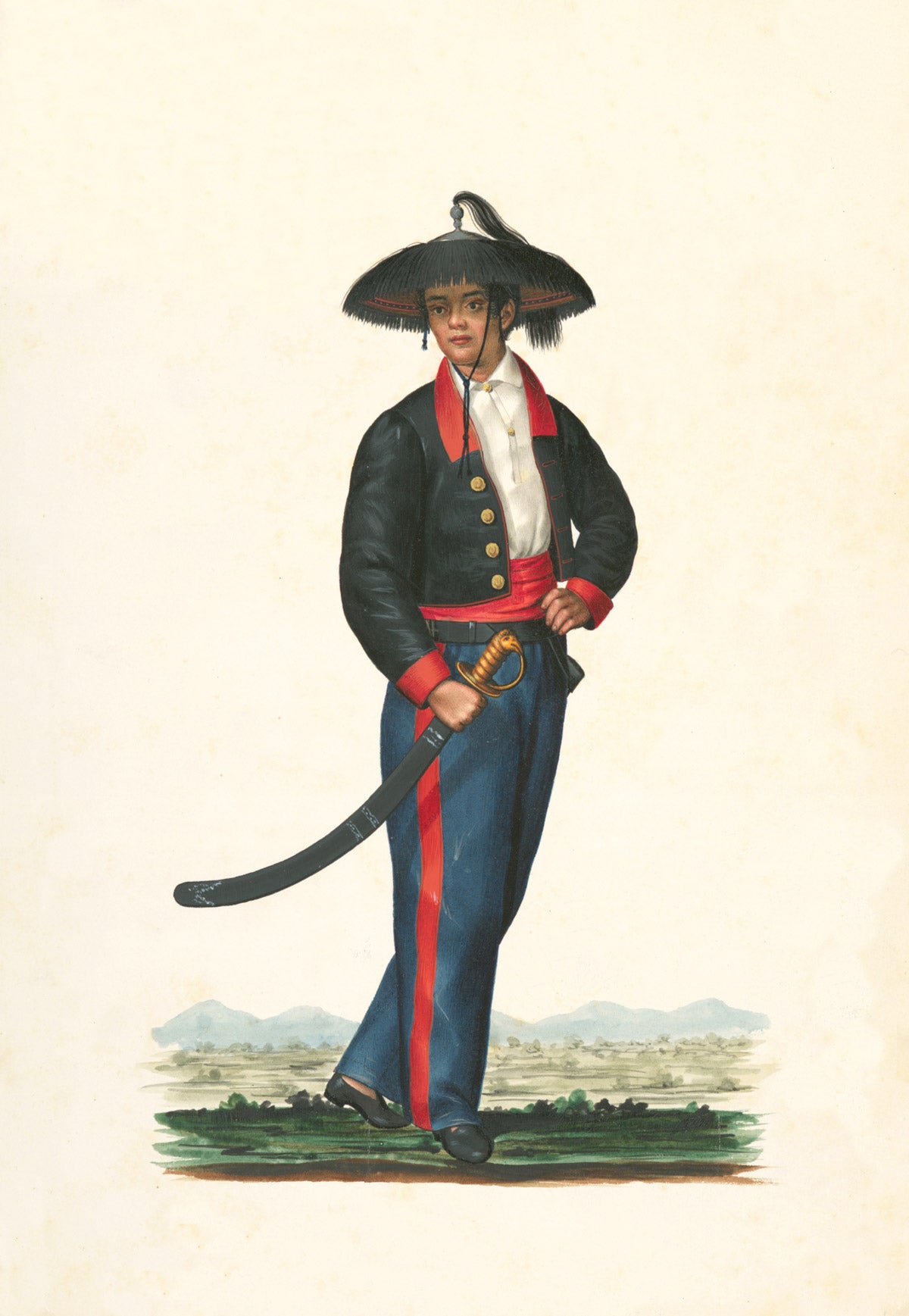 A guardia de vino, 1841 by Justiniano Asunción