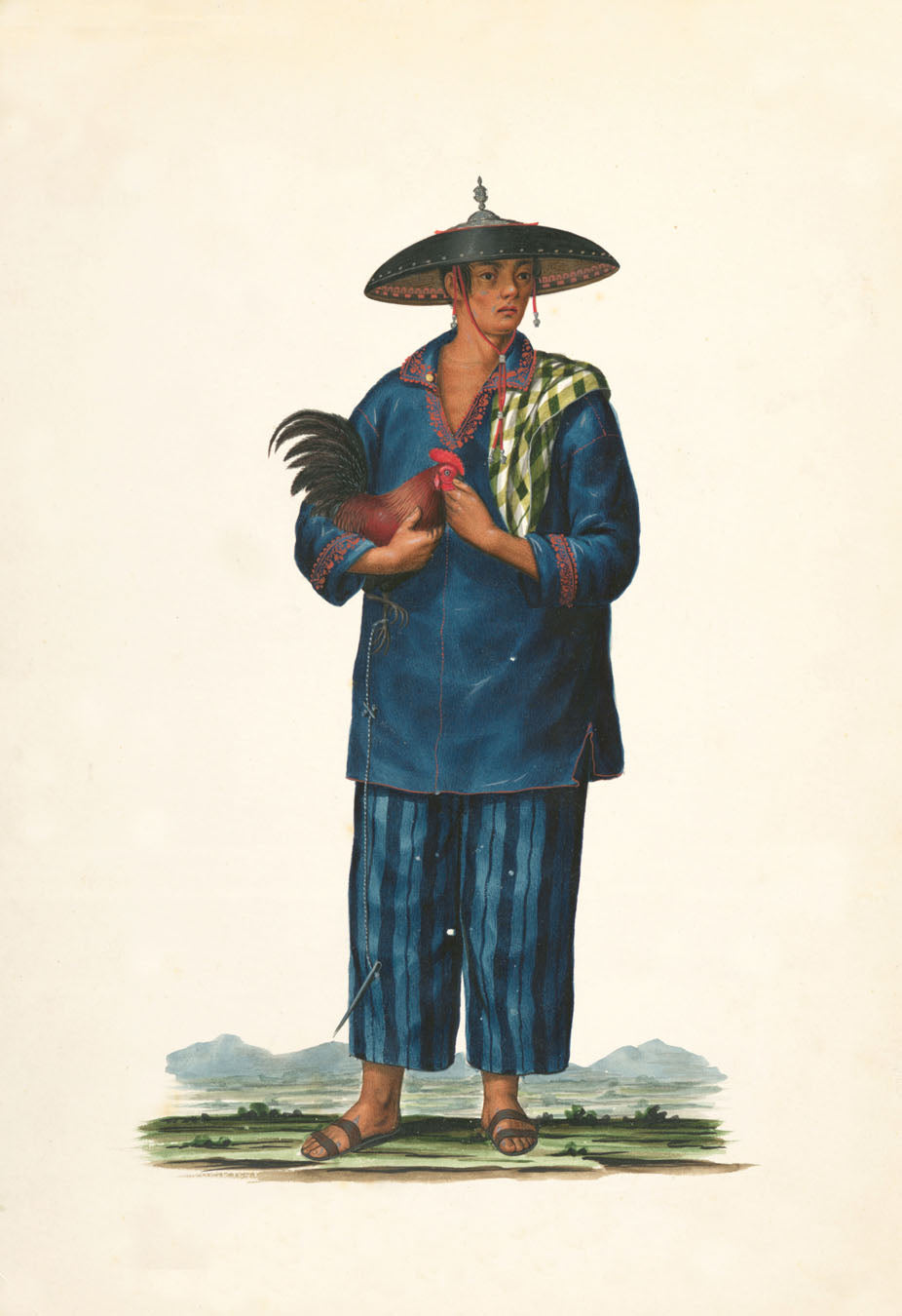 A Manila Man (1841) - Philippines vintage illustration