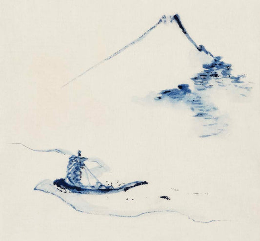 A Person in a Small Boat - Katsushika Hokusai