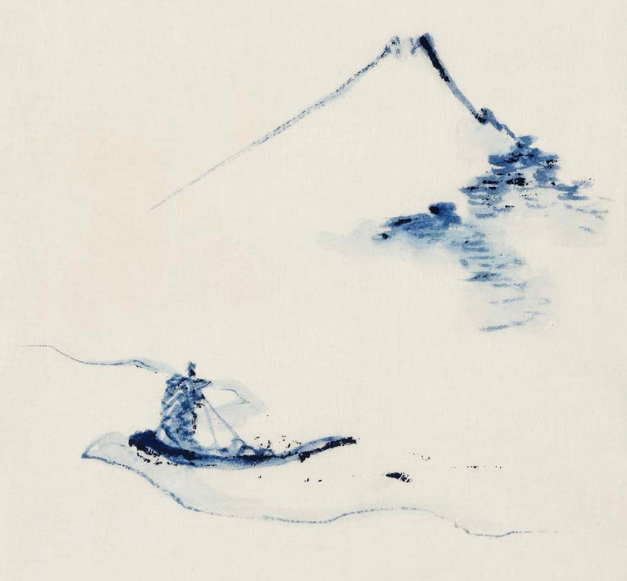 A Person in a Small Boat, c. 1830 by Katsushika Hokusai