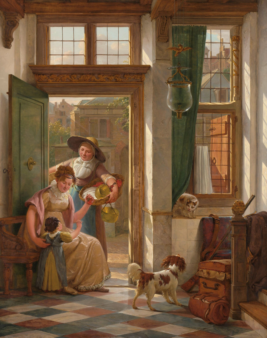 A Cherry Vendor at the Door, c. 1790 by Abraham Van Strij