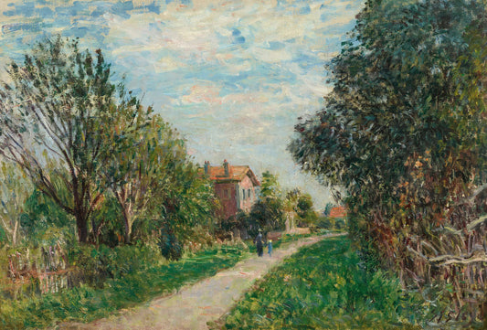 Femme et enfant sur le chemin des prés, Sèvres (1879) - Alfred Sisley