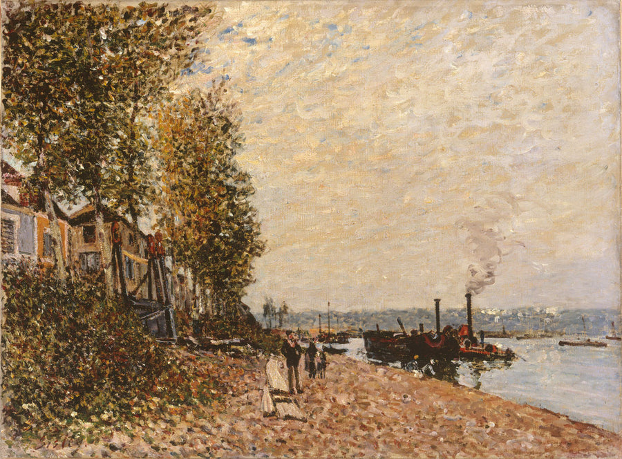 Le remorqueur, le Loing a Saint-Mammes, 1883 by Alfred Sisley