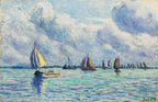 Bateaux Sur La Meuse À Rotterdam, 1909 by Maximilien Luce