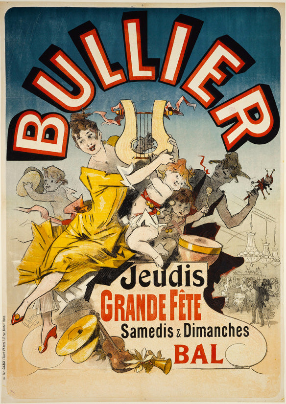 Bullier Jeudis Grande Fete - Jules Cheret (Giclée Art Print)