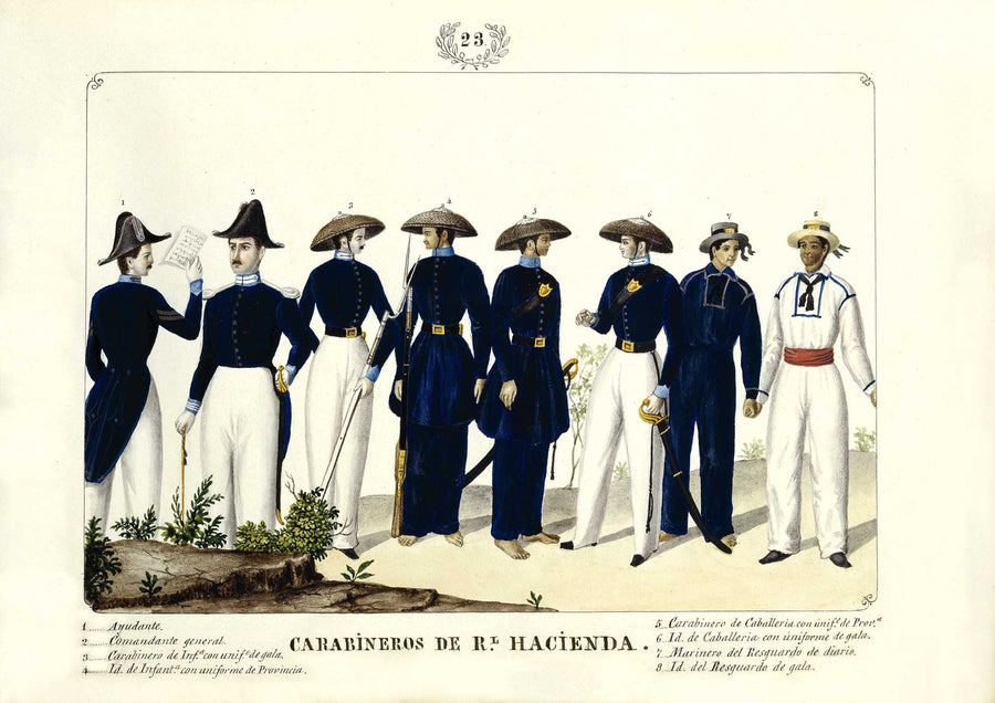 Carabineros de la Real Hacienda, 1847 by José Honorato Lozano