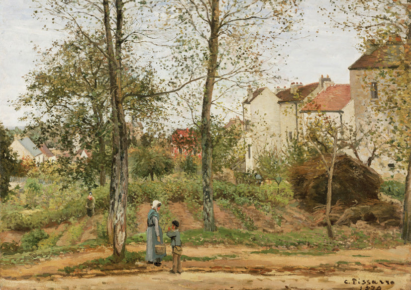 Houses at Bougival (Autumn) - Camille Pissarro (Giclée Art Print)