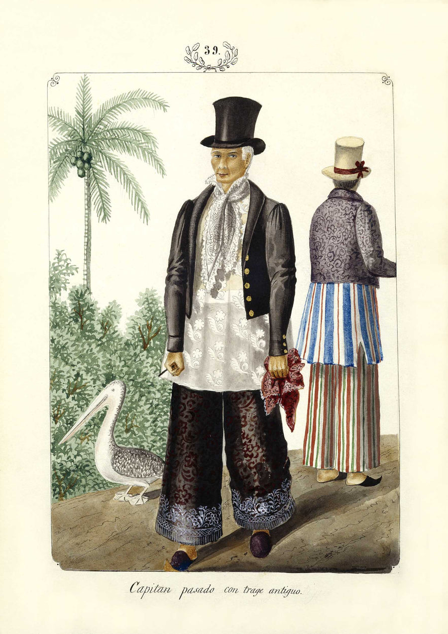 Capitan Pasado con Traje Antiguo, 1847 by José Honorato Lozano