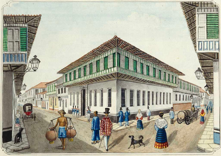Casa de la intendencia (1847) - Philippines vintage illustration