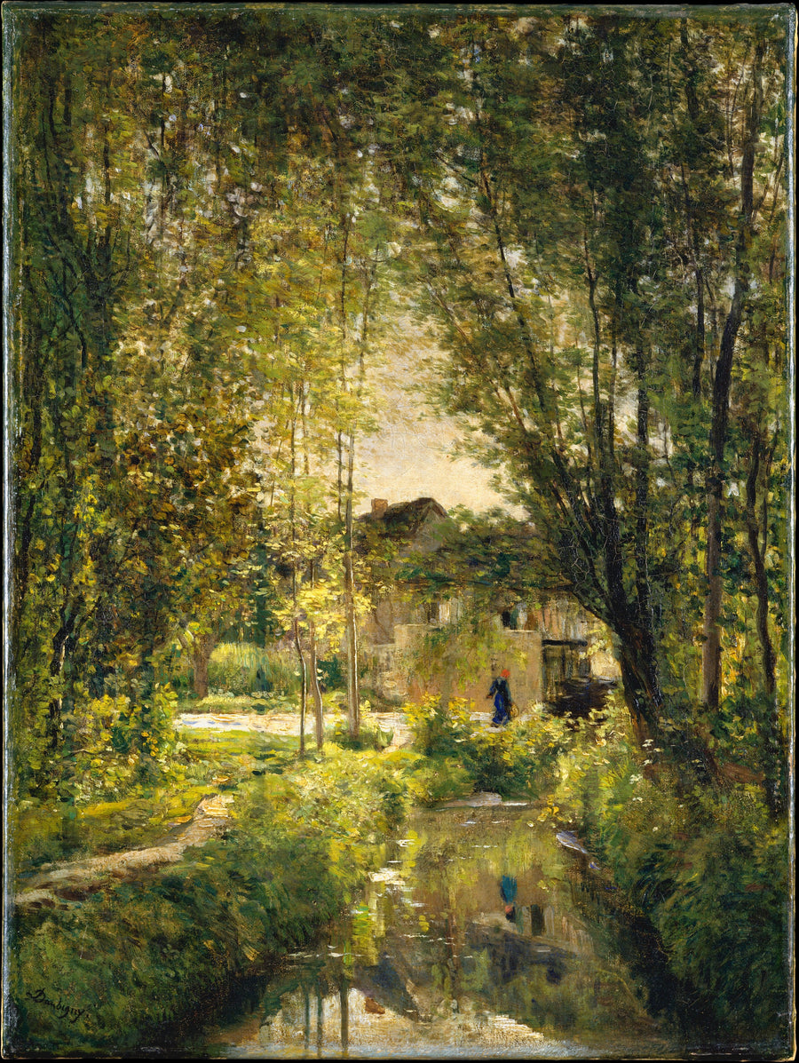 Landscape with a Sunlit Stream, 1877 by Charles-François Daubigny