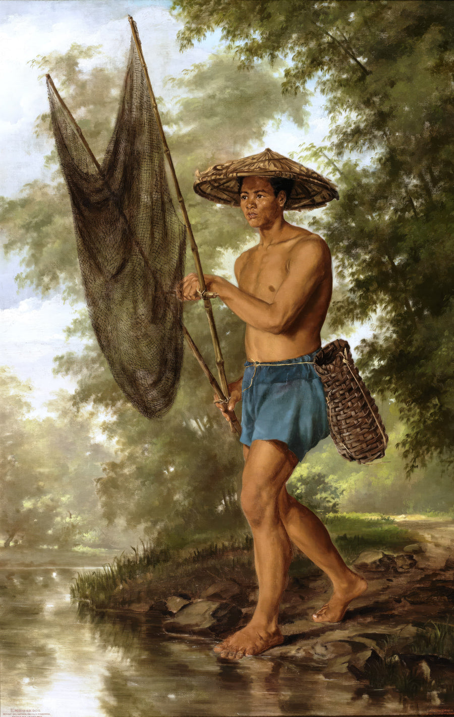El Pescador de Sacag (1875) By Félix Resurrección Hidalgo