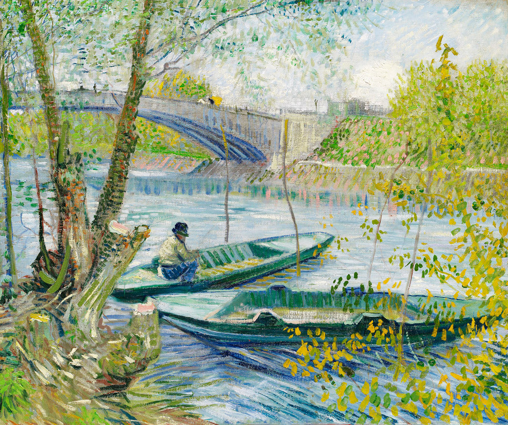 Fishing in Spring, the Pont de Clichy (Asnieres) (1887) - Vincent Van Gogh