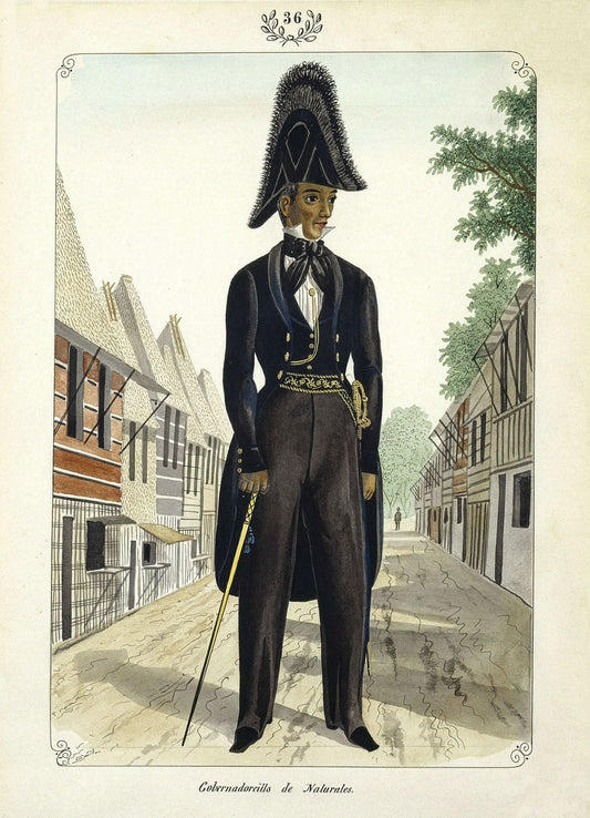 Gobernadorcillo de Naturales - Philippines vintage illustration