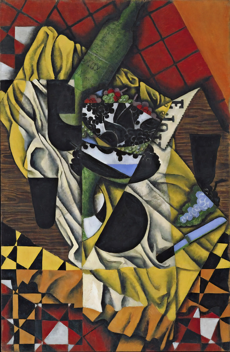 Grapes and wine, 1913 by Juan Gris