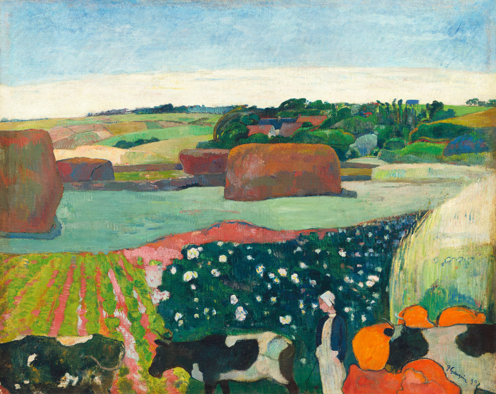 Haystacks in Brittany, 1890 by Paul Gauguin