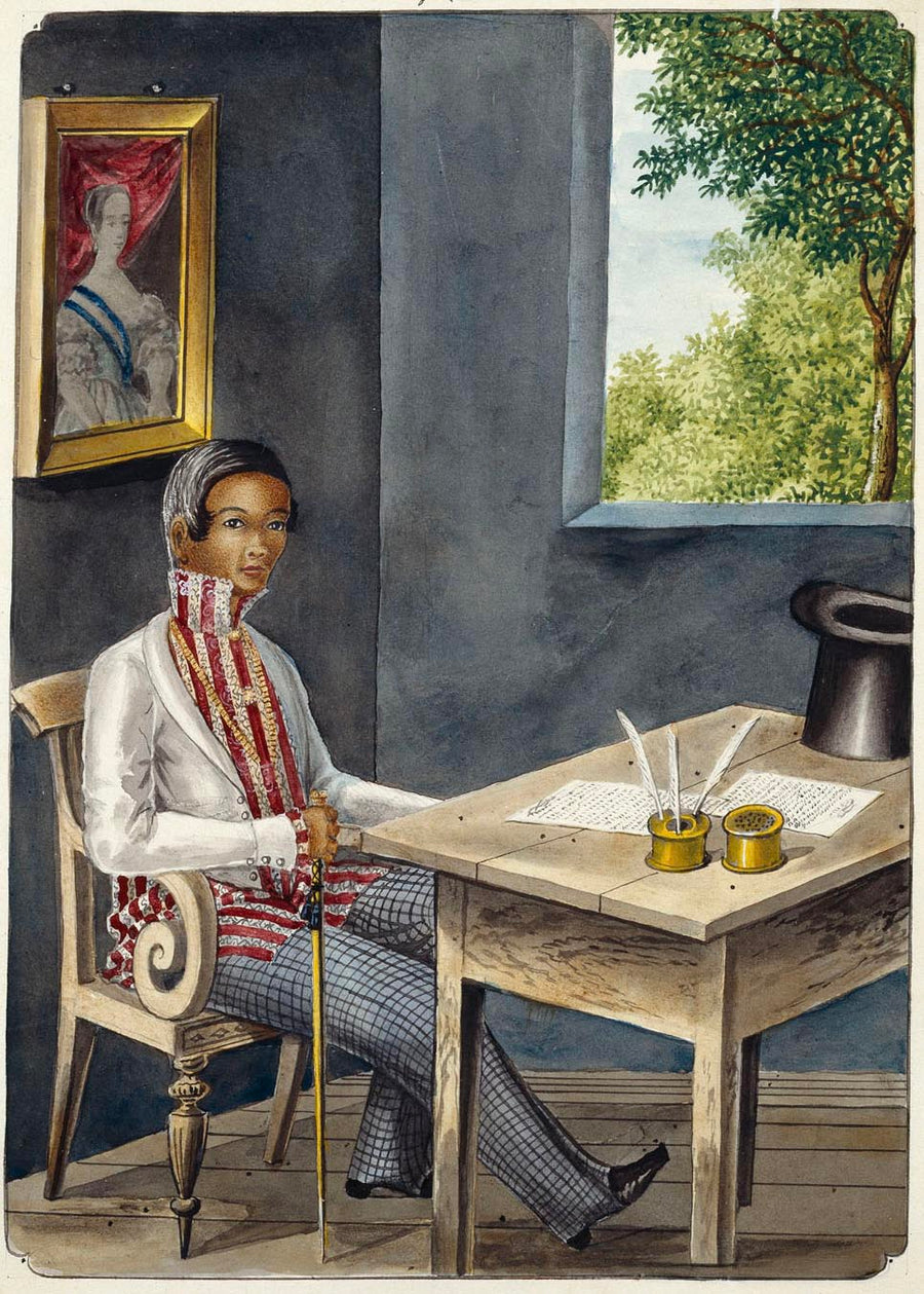 Gobernadorcillo de Naturales en el Tribunal (1847) - Philippines vintage illustration