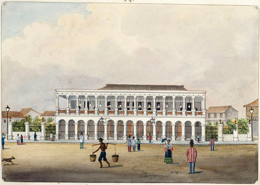 Casa de la intendencia (1847) - Philippines vintage illustration