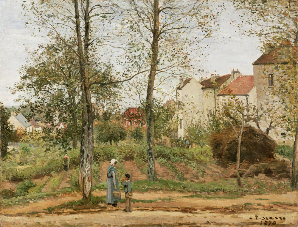 Houses at Bougival (Autumn) (1870) - Camille Pissarro