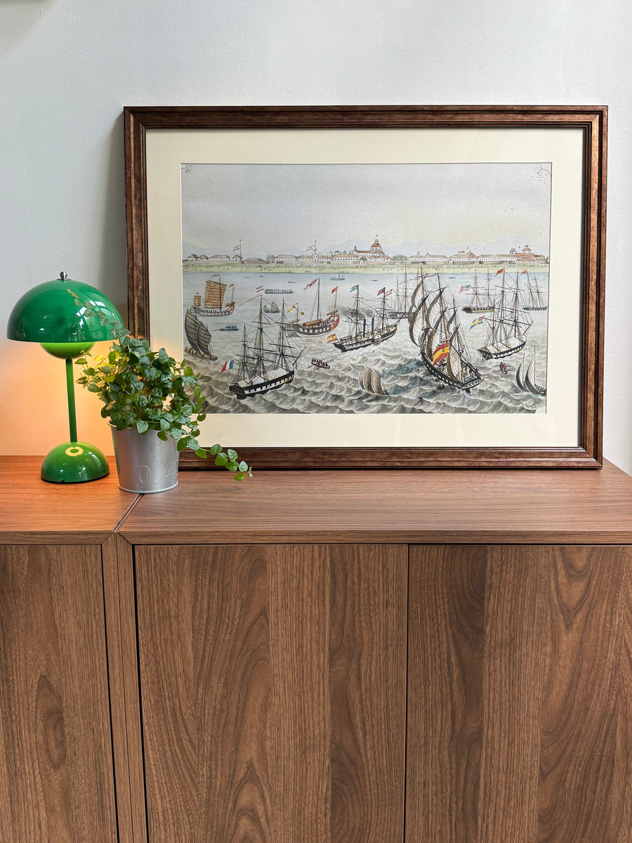 Vista de Manila desde la bahía (1847) - Philippines vintage illustration