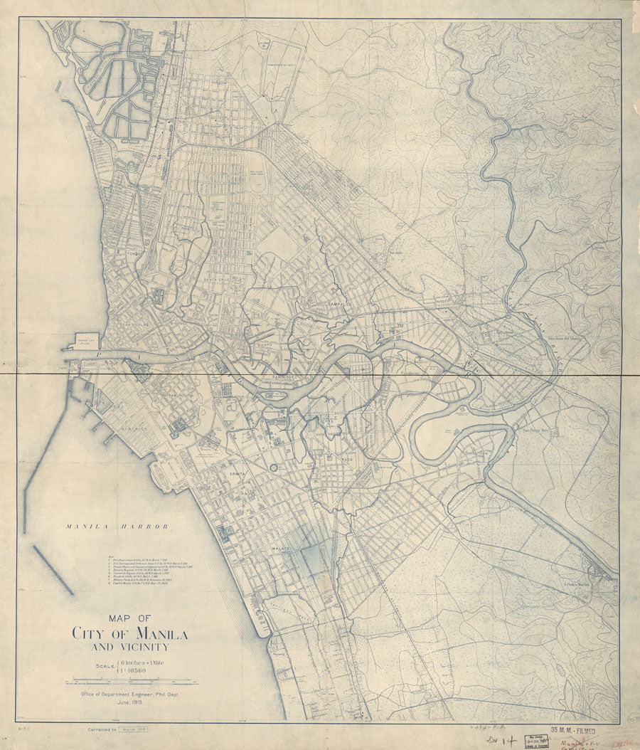 Map of the City of Manila and Vicinity