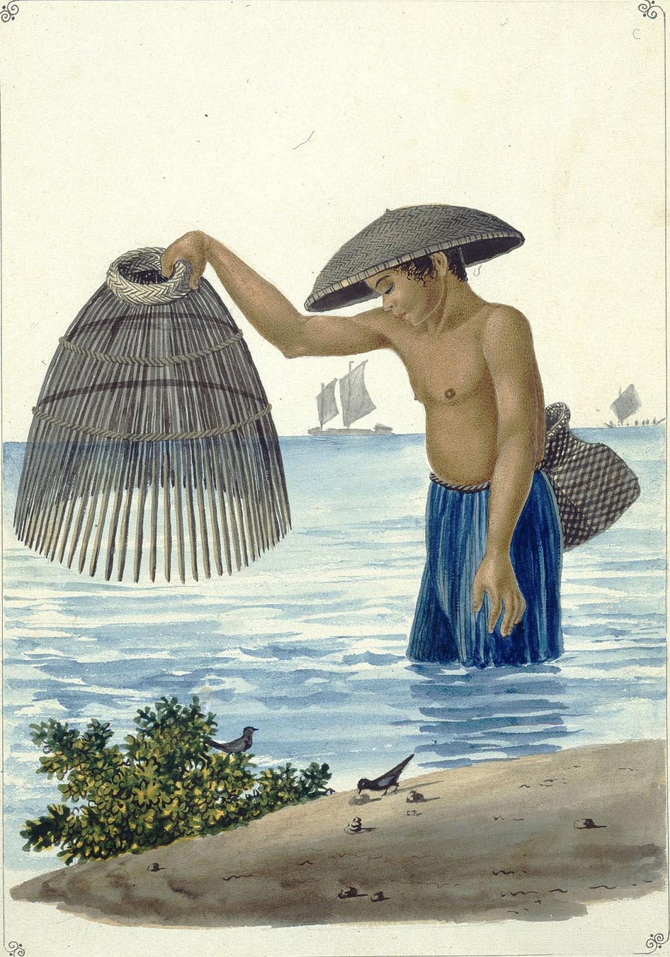 Indio pescador con el Salacab o Nasang, 1847 by José Honorato Lozano