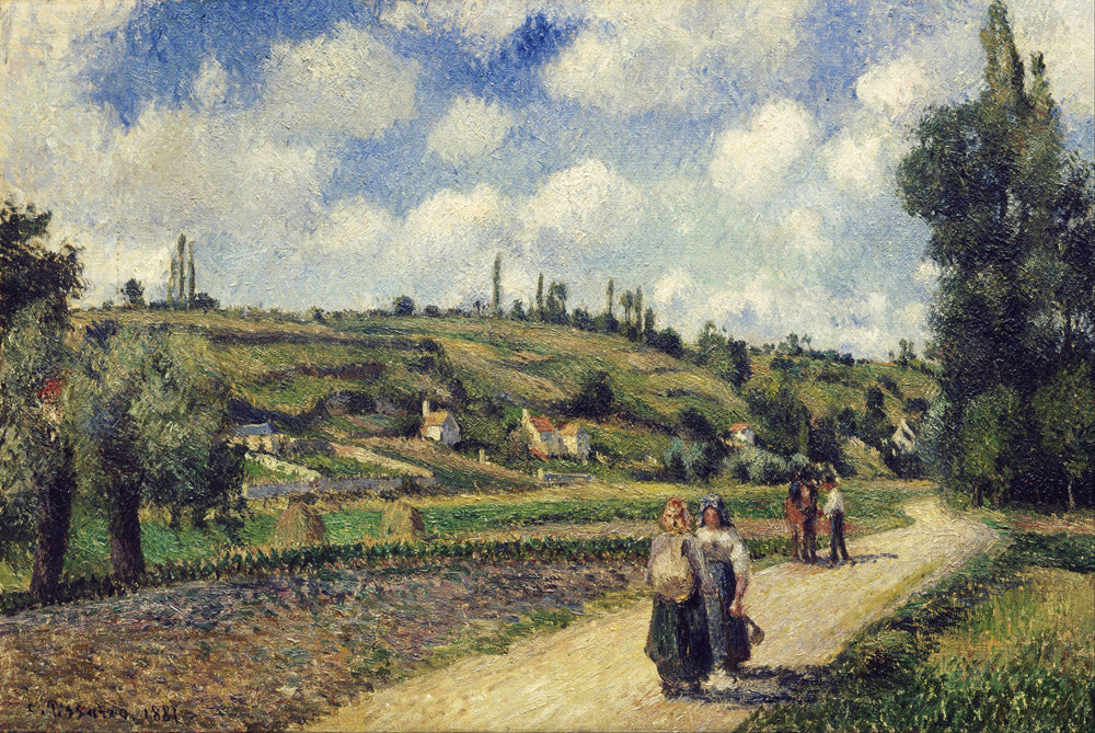 Landscape near Pontoise, the Auvers Road (1881) - Camille Pissarro