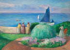La voile bleue, Prefailles, 1922 by Henri Lebasque