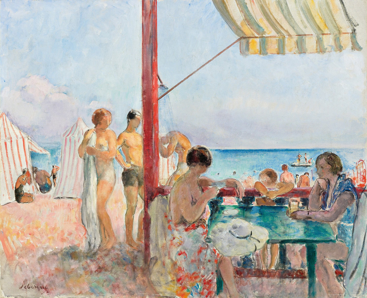 Le Bar Sur La Plage (1923) - Henri Lebasque