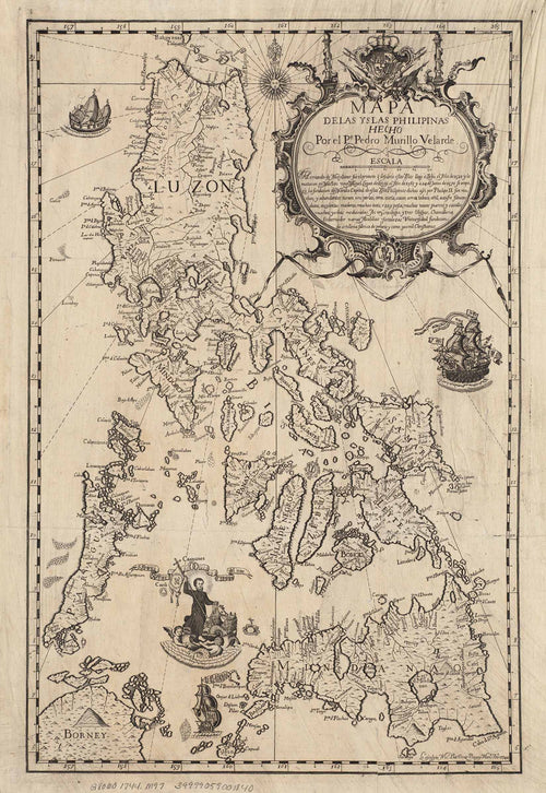 Mapa de las Yslas Philipinas - Vintage Philippines Map